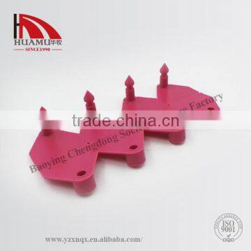 TPU ear tag for sheep in peach red 32*32 mm