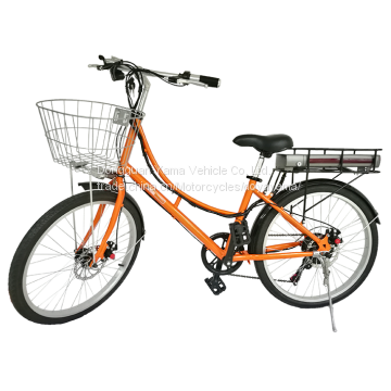 lithium battery normal electric bike electric bicycle with basket