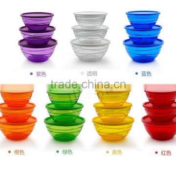 3 pcs/lot Injection Plastic Modling Type FDA 10pack 3-Compartment Plastic Food Containers with Lids (many colors )
