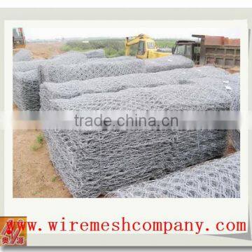 Russia high zinc coated galfan hexagonal gabion mesh box