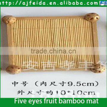 FD-16411 restaurant weave placemat rectangle bamboo tablemat outdoor placemat in light brown