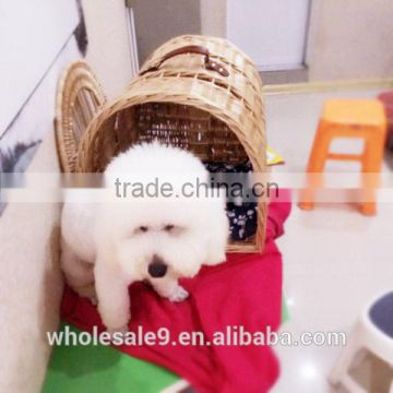 2015 New Pet Products wicker craft natural pet bed cheap dog houses