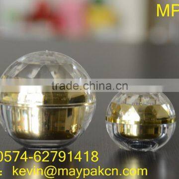 Hot Sale With Good Quality Double Wall With Beauty Ball Made in China Square Golden Acrylic Cream Jar photo-2
