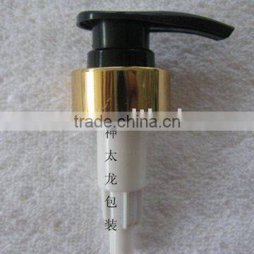 golden aluminium lotion pump dispenser