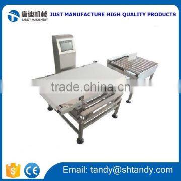 Small package checkweigher for automatic online weight checking