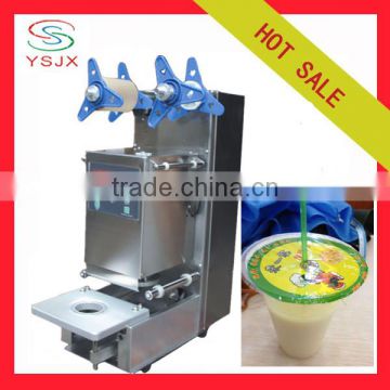 low price automatic plastic cup sealing machine for soybean milk