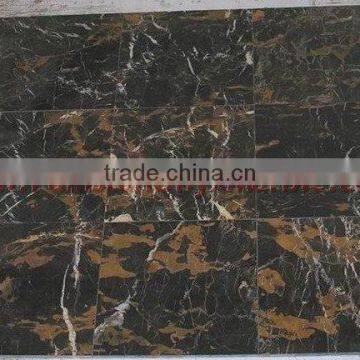 NATURAL BLACK AND GOLD MICHAELANGELO MARBLE TILES