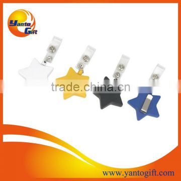 Custom shape Pull reel badge holder with star shape