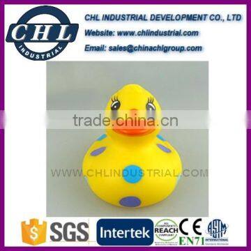 Yellow weighted PVC bath duck