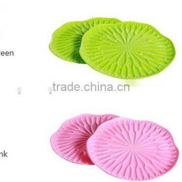 Anti-Slip Round Lotus Leaf Cup Mats Coasters photo-4