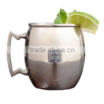 Engraved & Plain Silver Beer Mug photo-2