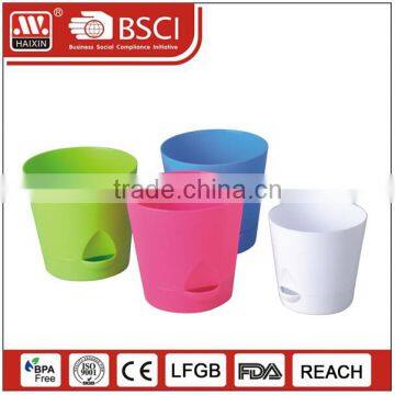 2016 best selling wholesale colorful high quality large size plastic flower pot with plate