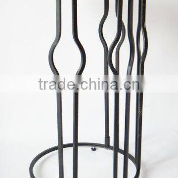 RH-4735 Gramercy Metal Sofa Side Table Wood Top Round Table photo-4