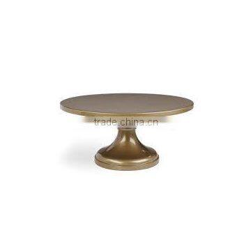 golden powder coated metal cake stand