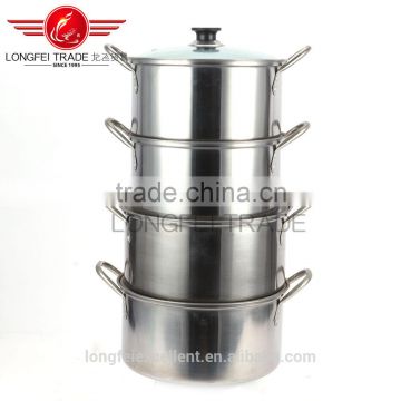 Hot sale 4pcs natural Color european-style stainless steel cooking/ soup pot set