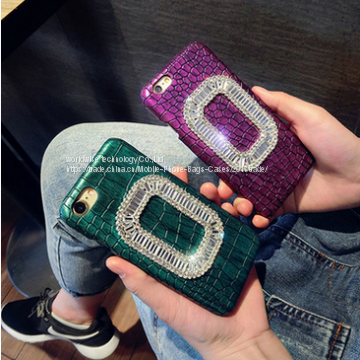Imitation PU Leather Hard Cell Phone Cover Case Shell Diamond Mobile Phone Cases for IPhone7/7Plus/6/6s/6plus/6splus photo-4