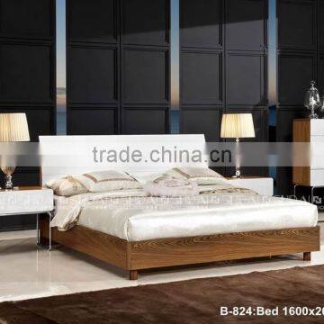 Modern Teen Bedroom Furniture / Indian Furniture Bedroom Beds / Bedroom Furniture Simple Double Bed B-824 photo-2