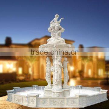 Hand Carving Marble Fountain of Four Beautiful Season Ladies Statue photo-5