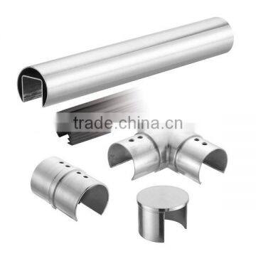 stainless steel AISI 304 316 handrail slot pipe elbow connector pipe fittings