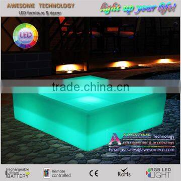 LED luminous decorative square big flower pot