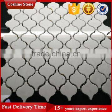 Popular Morden Lantern Shape Carrara Stone Mosaic Tile Kitchen Backsplash photo-2