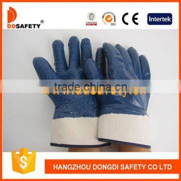Hot Sale Blue Nitrile Dots Gloves With Safety Cuff Working Gloves From Ddsafety