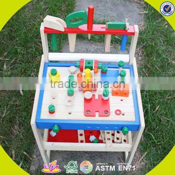 Wholesale DIY Pretend Children Wooden Workbench Toy Interesting Baby Wooden Workbench Toy W03D028 photo-6
