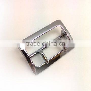 Solid Brass Center Bar Buckle With Double Prong, Chrome Plate Solid Brass Material Belt Buckle photo-2