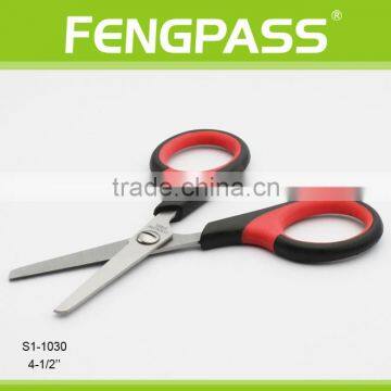 S1-1030 4.5" 2Cr13 Stainless Steel Blade With PP+TPR Plastic Handle Low Price Scissors photo-4