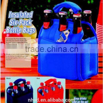 new hot neoprene insulated six-pack bottle bag