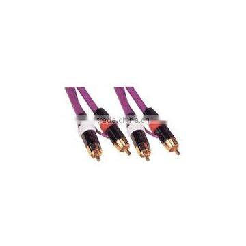 Pearlized Pansy Jacket 2*RCA Plug to 2*RCA Plug cable