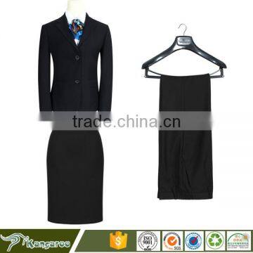 professional factory made 2 button designer notch lapel custom 3 piece women suit