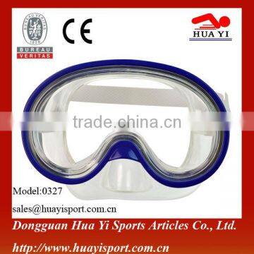 Rubber strap with logo printed single ps lens cheap diving mask