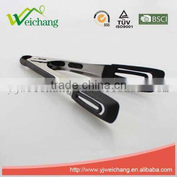 WCK007 Premium Comfort Stainless Steel Locking Kitchen Tongs Food Tong With Silicone Heads, Good Grip and photo-2