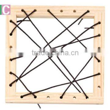 2017 new desigh wooden threading frame with cord