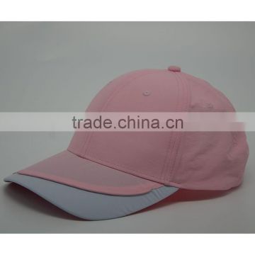 Baseball Caps With Fabric Color Contrasting oF Taslon Waterproof Fabric