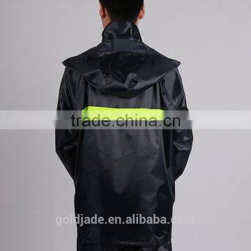 HIGH QUALITY PVC RAIN COAT WATERPROOF JACKET SUIT WITH WARNING SIGNS photo-4