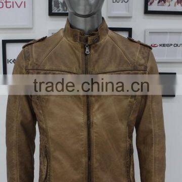 2014 Poland Fashion Man's Leather Jacket wholesell Casual Jackets