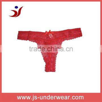 transparent thong red lace lingerie see thought sexy design new arrive made in China Shantou Gurao manufactory (accept OEM)