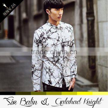 Cool Style Most Popular Casual Long Sleeve Half Black Half White Shirt With T-shirt Production Turkey photo-3