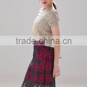 Ladies Short Skirt With Crochet Pattern Designs photo-3