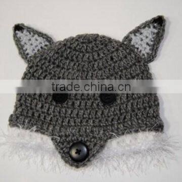Crochet Knitting Winter Animal Fox Ears Hat