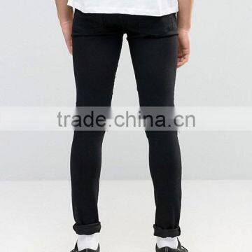 Custom Wholesale Distressed Washed Denim Ripped Mens Jeans Trousers photo-2