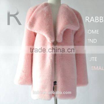 2016 New Design Women Winter Mink Fur Overcoats Hot Sale Fashion Lady Fake Fur Coats photo-6