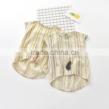 S33574W Children Lovely Summer Kids Baby Girl Floral Sleeveless Princess Vest Shirt photo-2