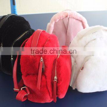 Myfur Customized Dyed Genuine Rex Rabbit Fur Bag Backpack For Teenage photo-6