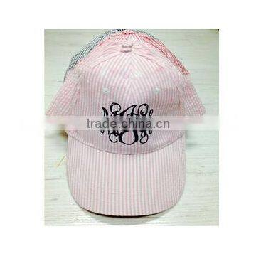 New Arrival Promotional Personalised Custom Seersucker Baseball Cap photo-2