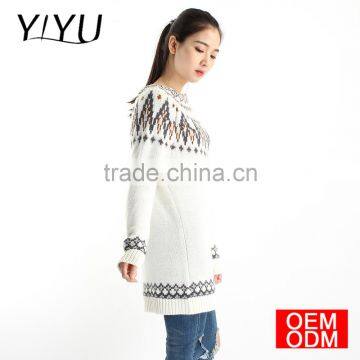 2017 Women Casual Bead Geometric Knit Christmas Sweater Dress photo-2