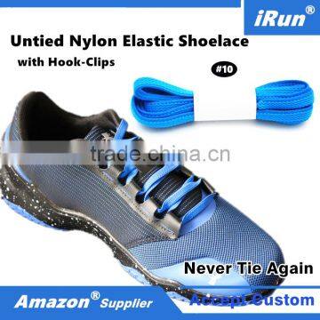 Combining Memory Foam No Tie Elastic Shoelace - Quick and Press Release Good Bye Tie Shoelaces - Accept Custom - Blue