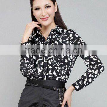 European fashion women chiffon blouses garment